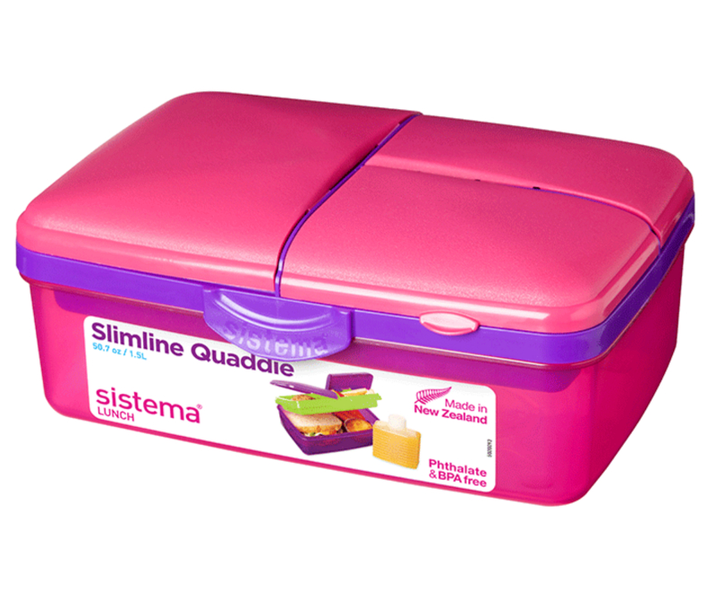 Sistema madkasse Slimline Quaddie 1,5 L - Rosa