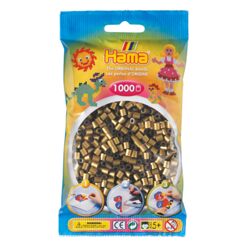 Billede af Hama perler midi 1000 stk - bronze-63