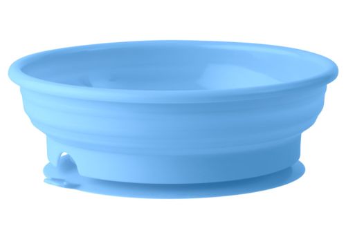 Blå skål med sugekop