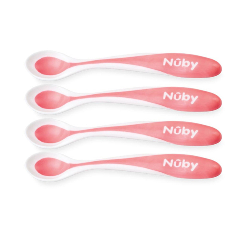 Nuby Orange Varmefølsom Ske Stk
