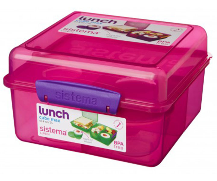 Se Sistema Lunch Cube Max 2l + Yogurt Pot - Madkasse hos Babadut.dk