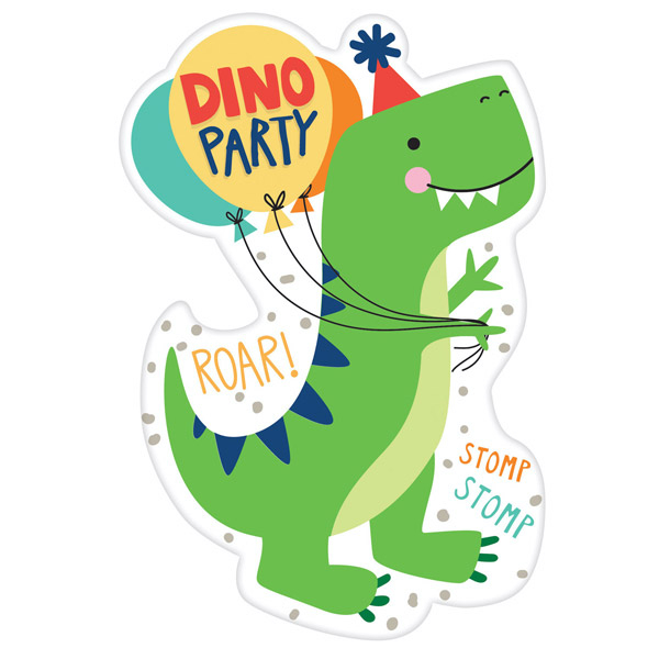 Se Dinosaur fødselsdagsinvitationer hos Babadut.dk