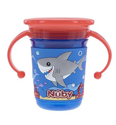 Se Nuby Wonder cup - spildfri kop - 10492 haj hos Babadut.dk