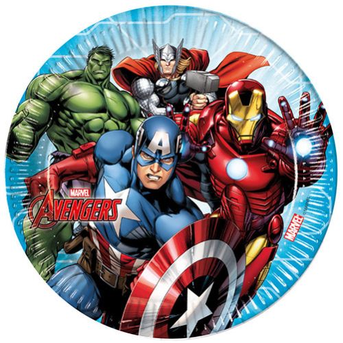 Avengers paptallerkner til børnefødselsdagen.