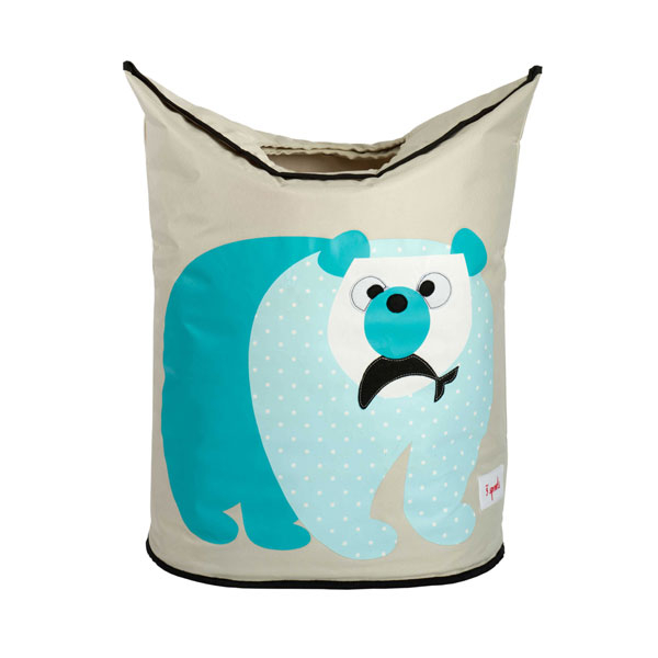Vasketøjskurv fra 3 Sprouts - Isbjørn