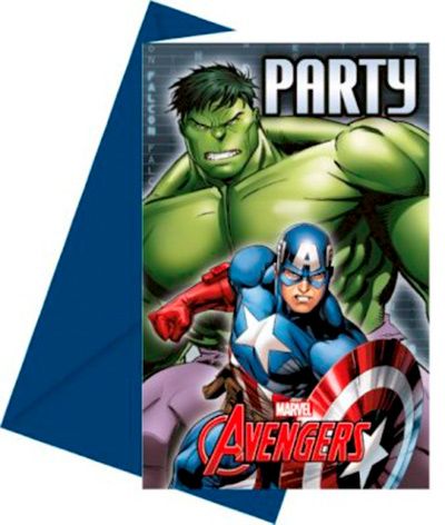 Avengers fødselsdagsinvitationer