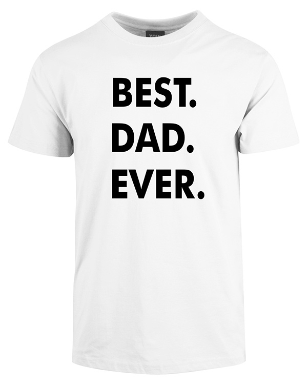 Se Best dad ever t-shirt - Hvid hos Babadut.dk