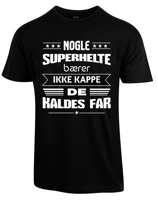 Se Superhelte fars dag t-shirt - Sort hos Babadut.dk