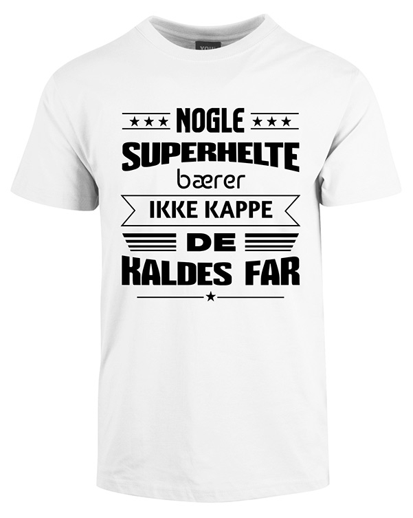 Se Superhelte fars dag t-shirt - Hvid hos Babadut.dk