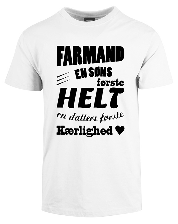 Se Farmand t-shirt - Hvid hos Babadut.dk
