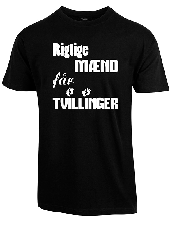 Billede af Rigtige mænd får tvillinger - Sort