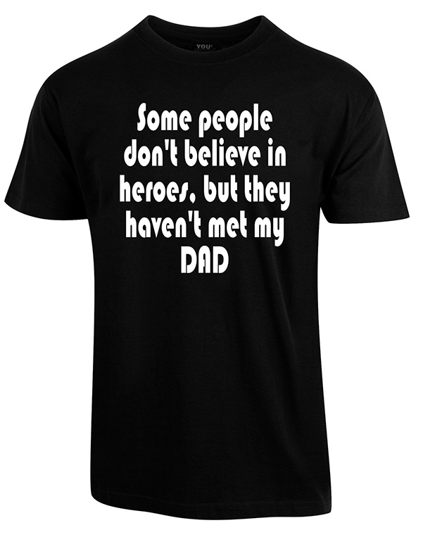 Se Heroes fars dag t-shirt - Sort hos Babadut.dk