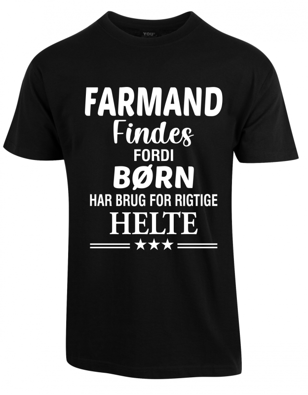 Se Farmand findes fars dag t-shirt - Sort hos Babadut.dk