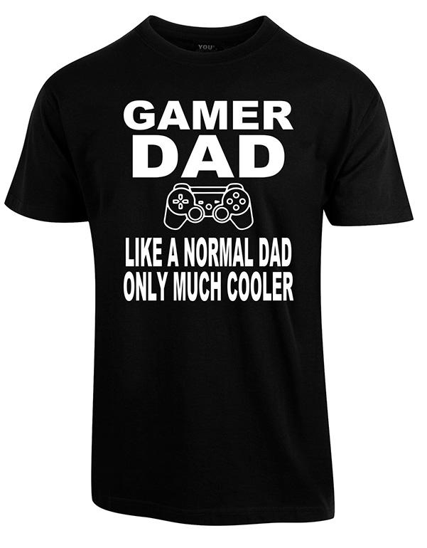 Billede af Gamer dad t-shirt - Sort