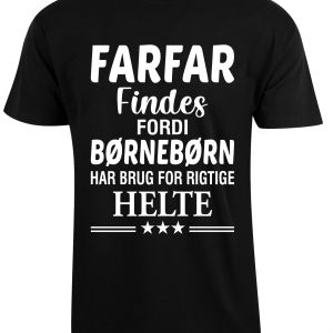 t-shirt til farfar sort