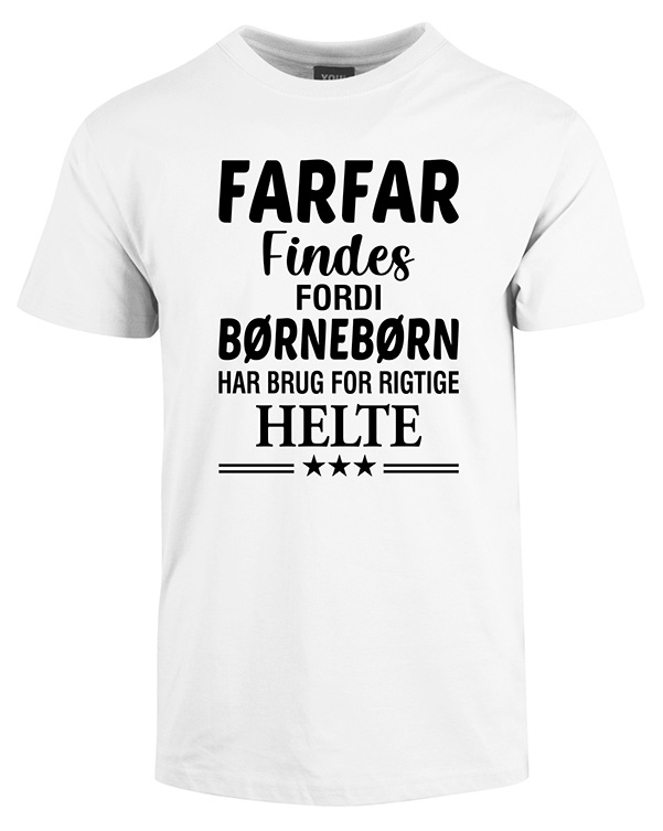 Farfar findes fars dag t-shirt – Hvid