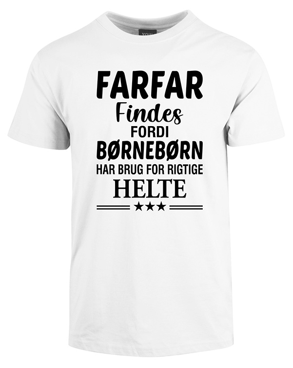 Billede af Farfar findes fars dag t-shirt - Hvid