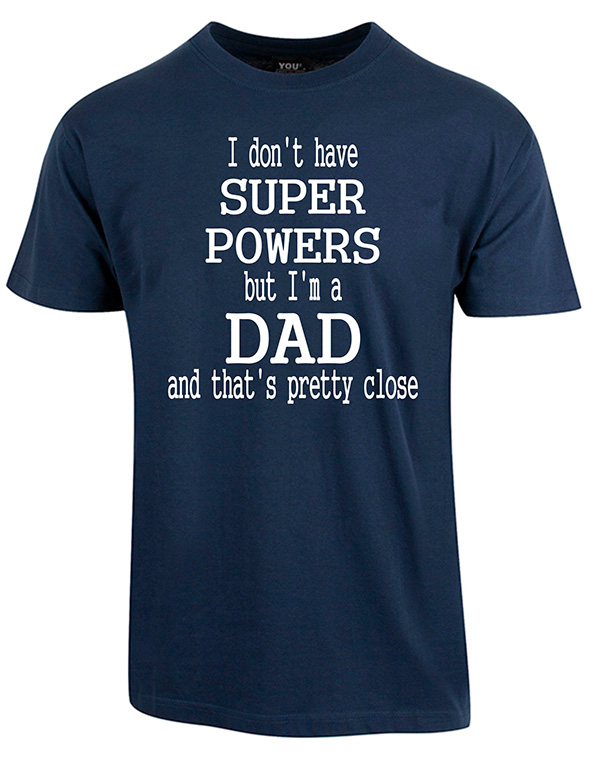 Super powers fars dag t-shirt - Navy