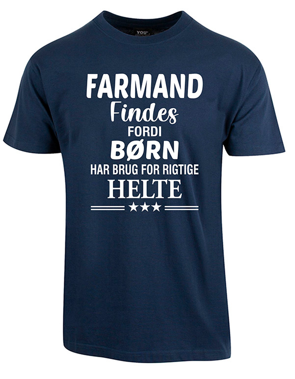 Se Farmand findes fars dag t-shirt - Navy hos Babadut.dk
