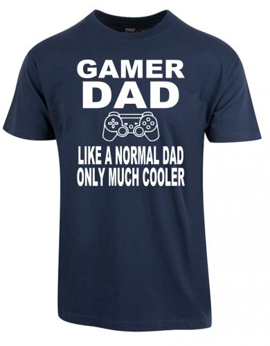 navy gamer dad t-shirt