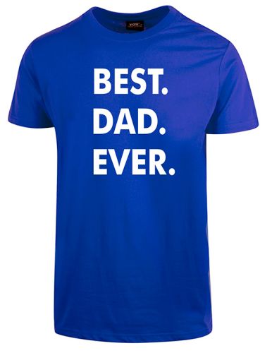 best dad ever koboltblå t-shirt