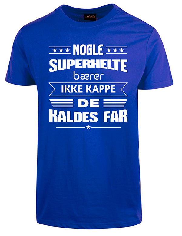 Se Superhelte fars dag t-shirt - Koboltblå hos Babadut.dk