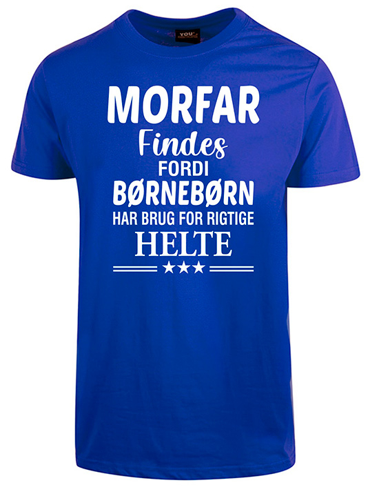 Billede af Morfar findes fars dag t-shirt - Koboltblå