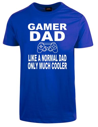 koboltblå fars dag t-shirt