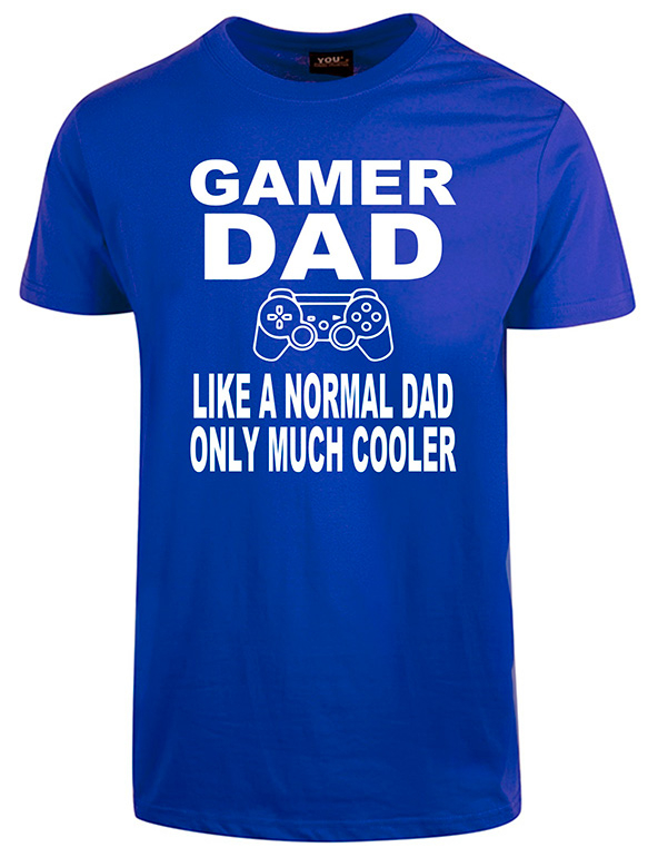 Gamer dad t-shirt - Koboltblå
