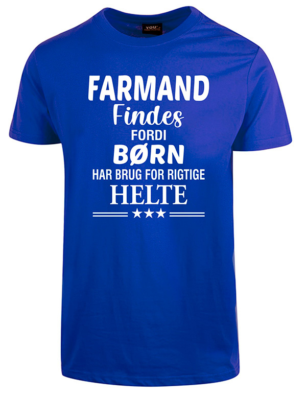 Billede af Farmand findes fars dag t-shirt - Koboltblå