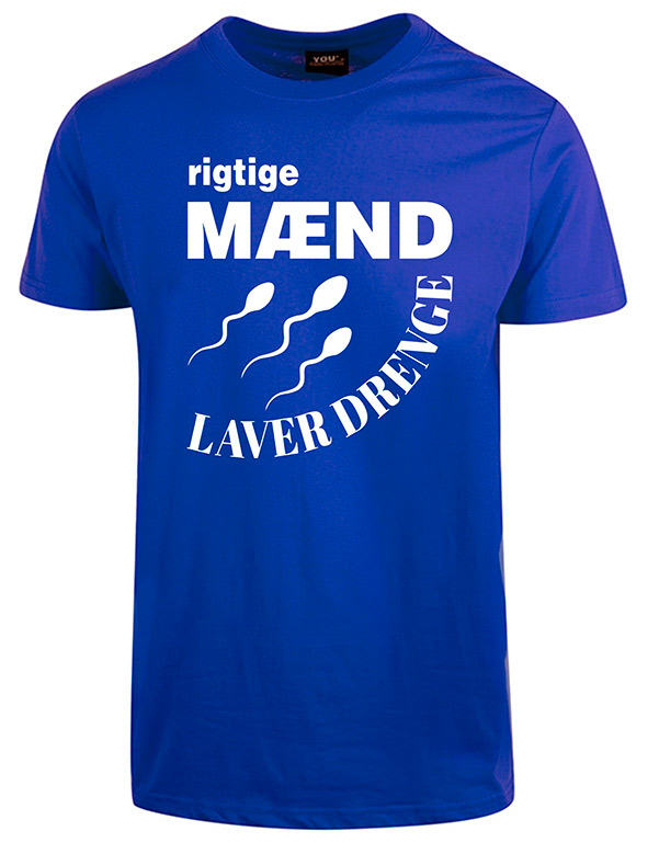 Rigtige mænd laver drenge – Koboltblå
