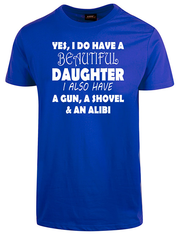 Beautiful daughter fars dag t-shirt - Koboltblå