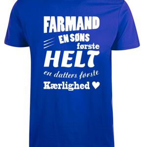 koboltblå fars dag t-shirt