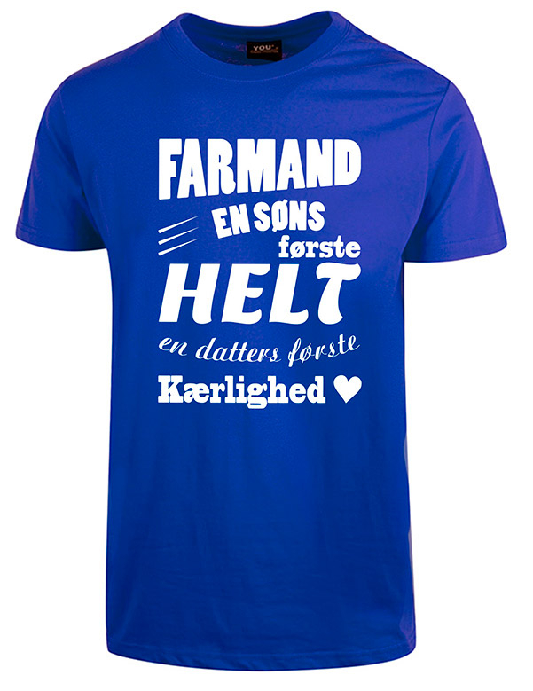 Se Farmand t-shirt - Koboltblå hos Babadut.dk