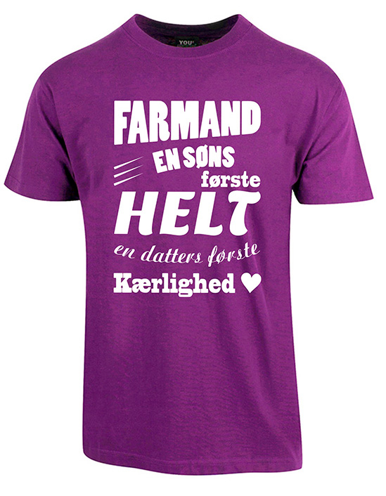 Se Farmand t-shirt - Lilla hos Babadut.dk