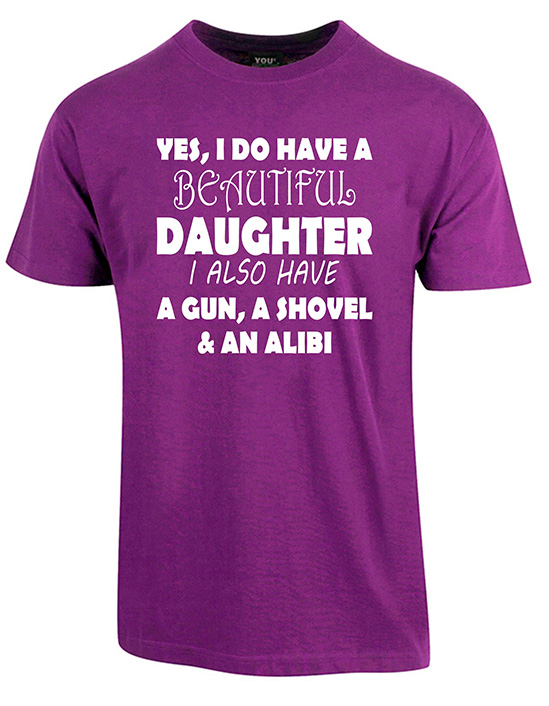 Beautiful daughter fars dag t-shirt – Lilla