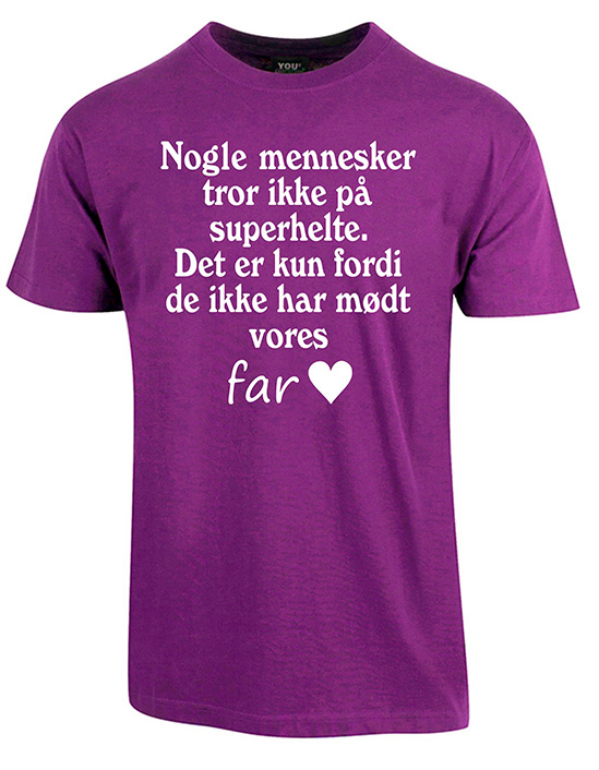 Billede af Fars dag t-shirt - Lilla