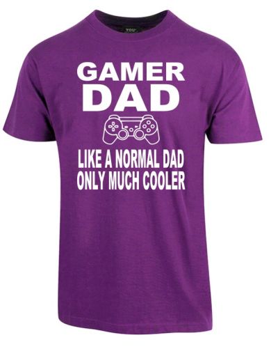 gamer dad t-shirt lilla