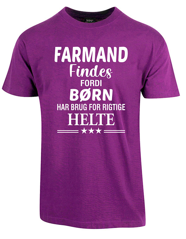 Farmand findes fars dag t-shirt - Lilla