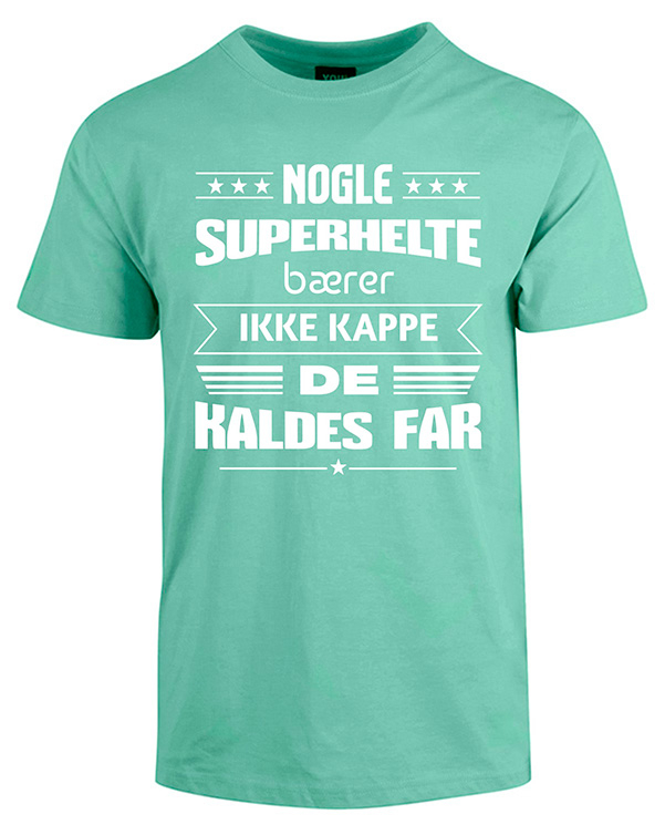 Se Superhelte fars dag t-shirt - Mintgrøn hos Babadut.dk