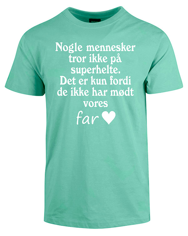 Se Fars dag t-shirt - Mintgrøn hos Babadut.dk