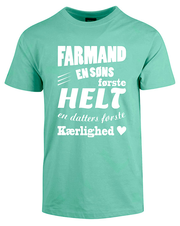 Se Farmand t-shirt - Mintgrøn hos Babadut.dk