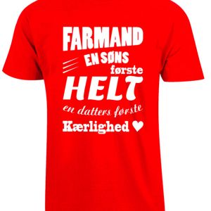 fars dag t-shirt rød