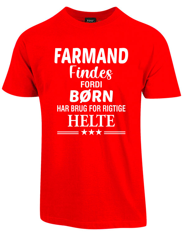 Farmand findes fars dag t-shirt - Rød