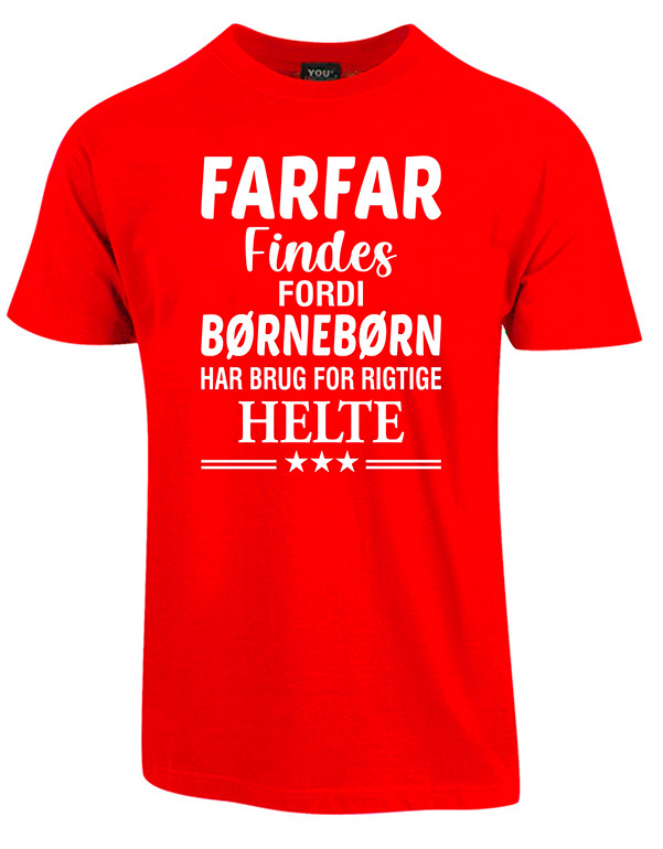 Billede af Farfar findes fars dag t-shirt - Rød