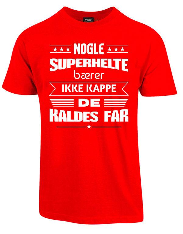 Se Superhelte fars dag t-shirt - Rød hos Babadut.dk