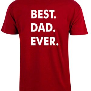 best dad ever vinrød t-shirt