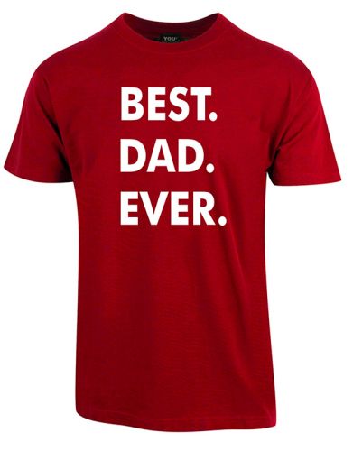 best dad ever vinrød t-shirt