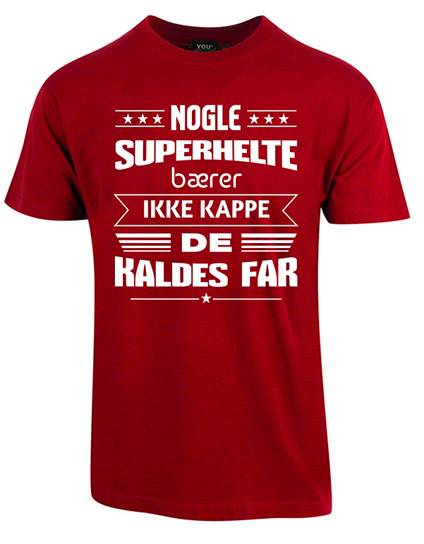 Se Superhelte fars dag t-shirt - Vinrød hos Babadut.dk