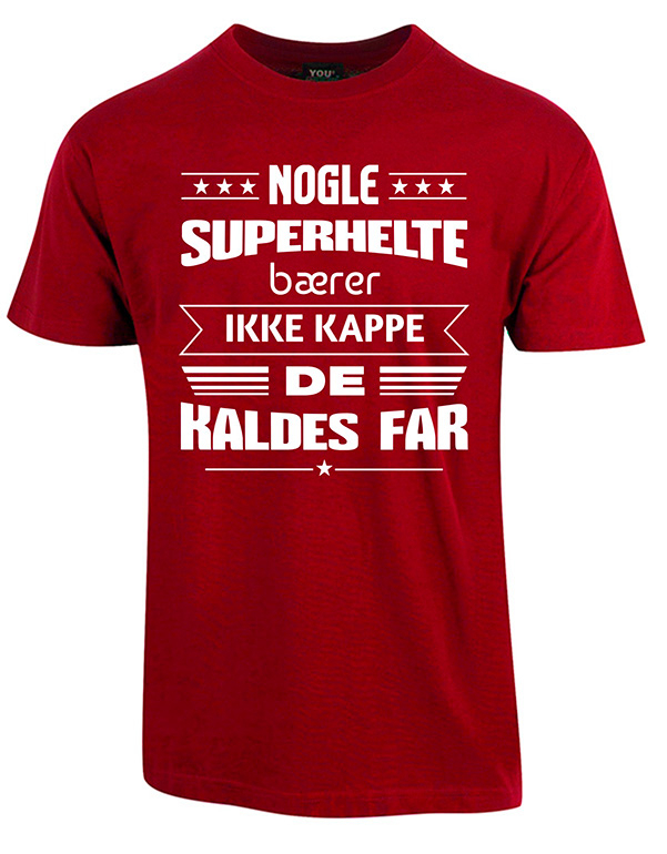 Billede af Superhelte fars dag t-shirt - Vinrød